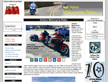 Tablet Screenshot of ontario-motorcycle-rides.com